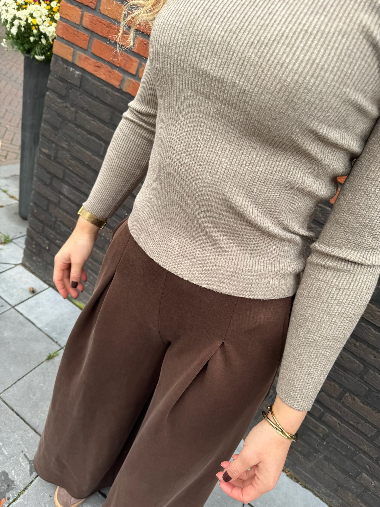 Flowy Wide Pants - Bruin