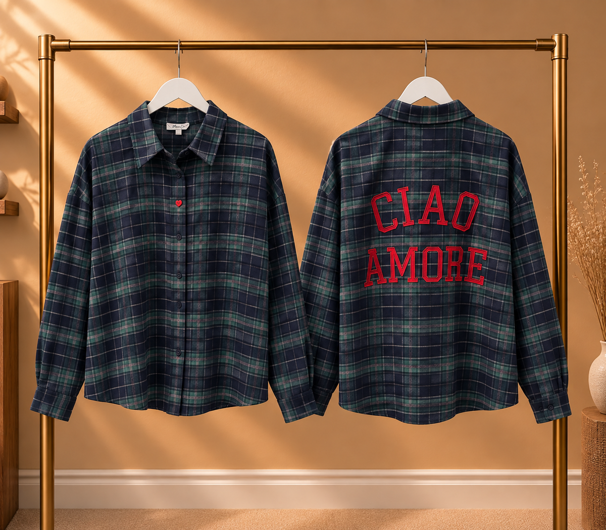 Gigi Ciao Amore Blouse - Groen/Navy