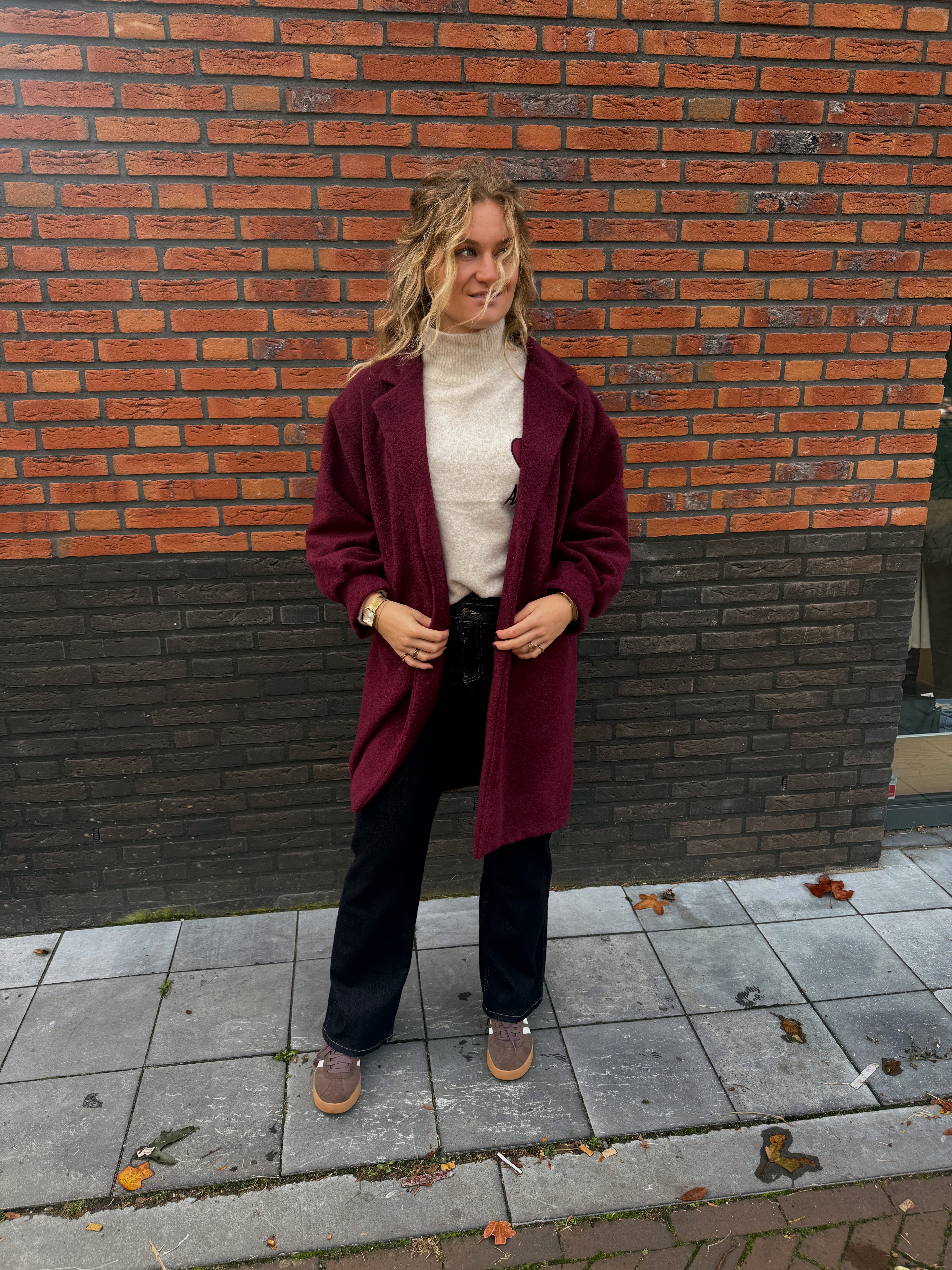 Alva Coat - Burgundy