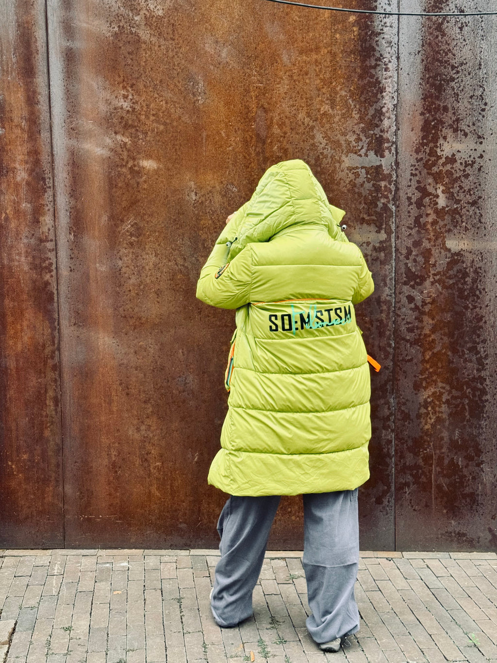 Fenna Lange Puffer Jas - Groen
