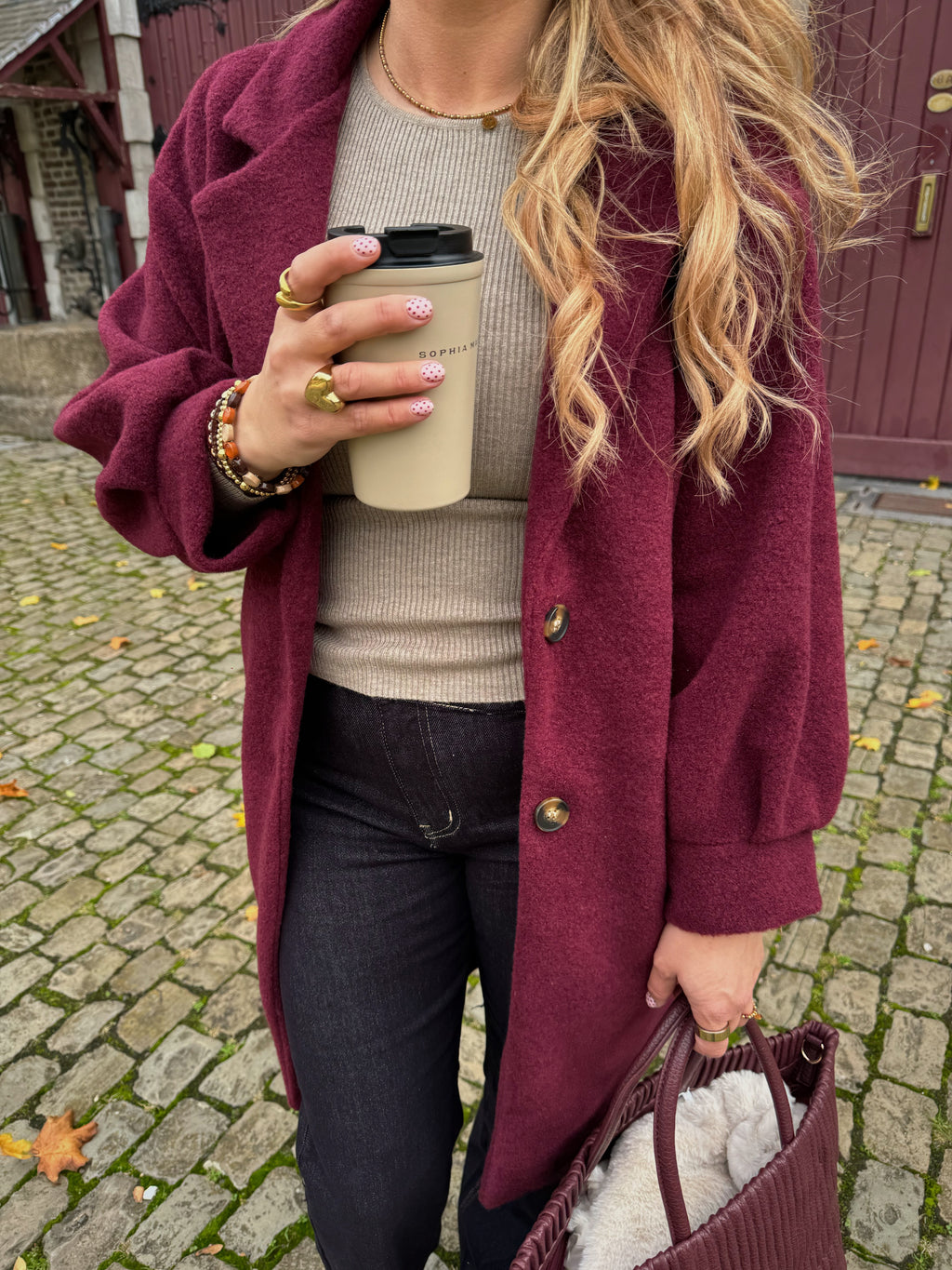 Alva Coat - Burgundy