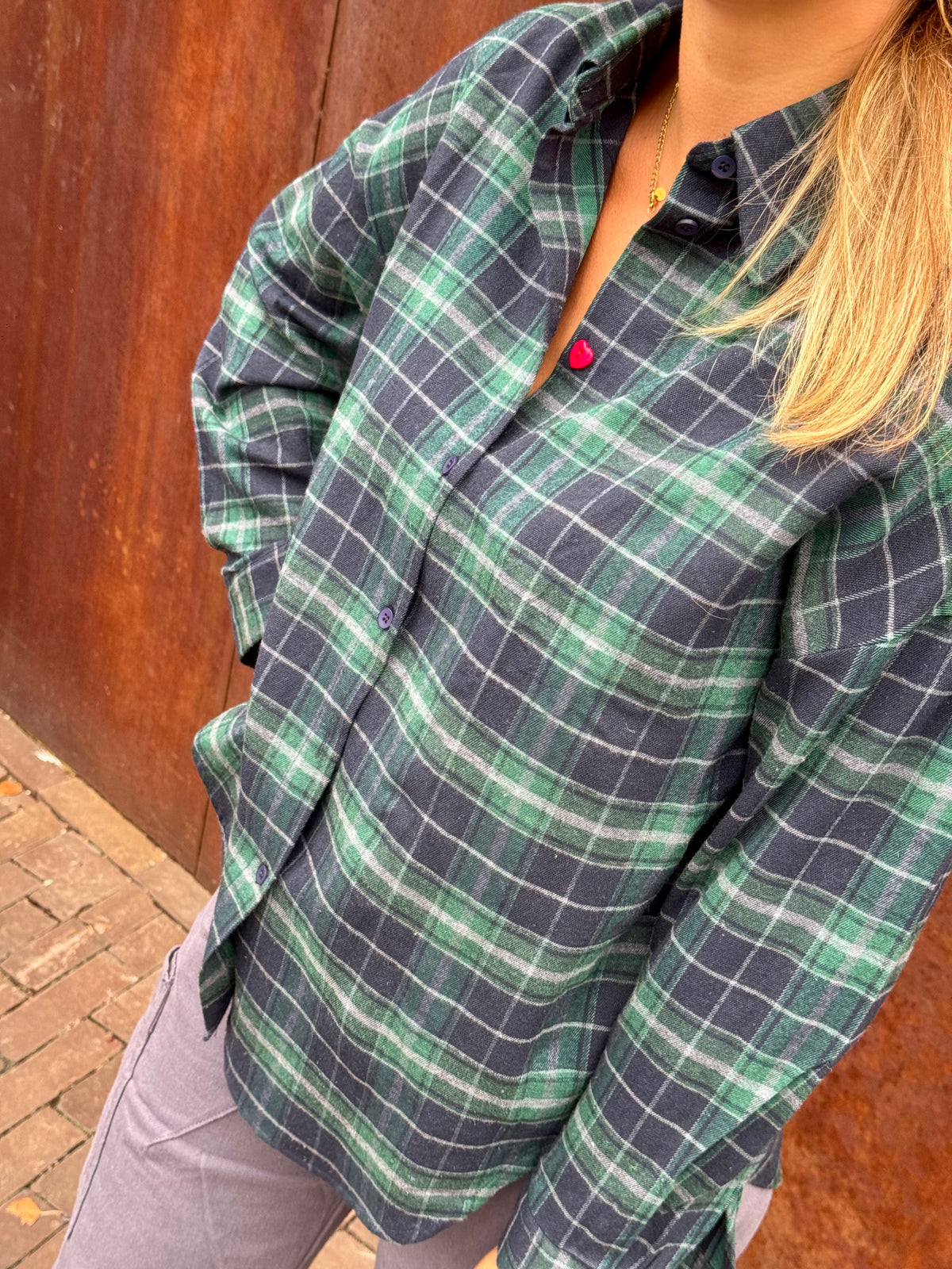 Gigi Ciao Amore Blouse - Groen/Navy