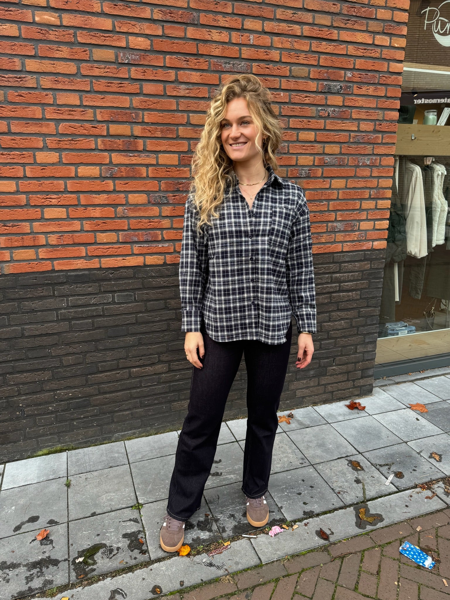 Rae Flannel Shirt - Navy