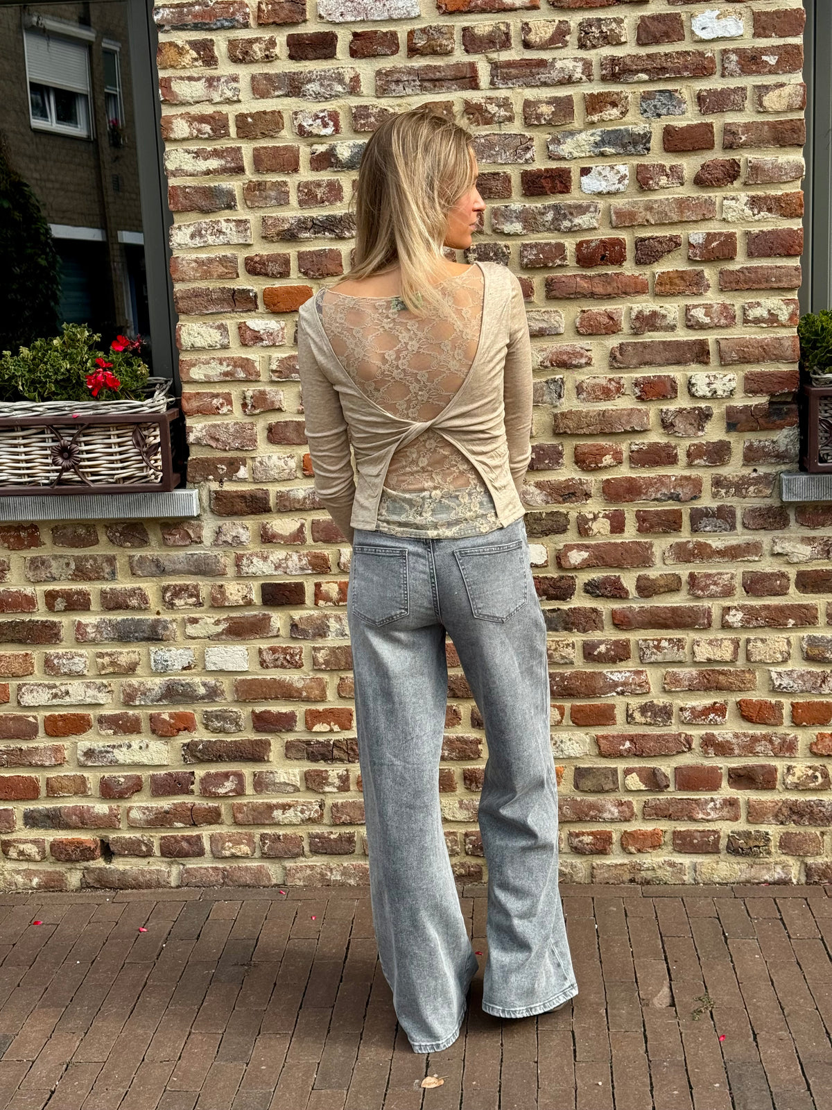 Eva Gedrapeerde Top - Beige
