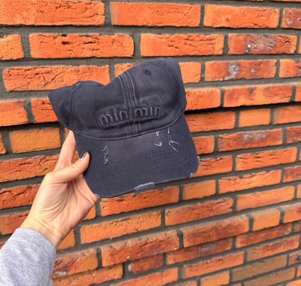 Distressed Cap - Navy