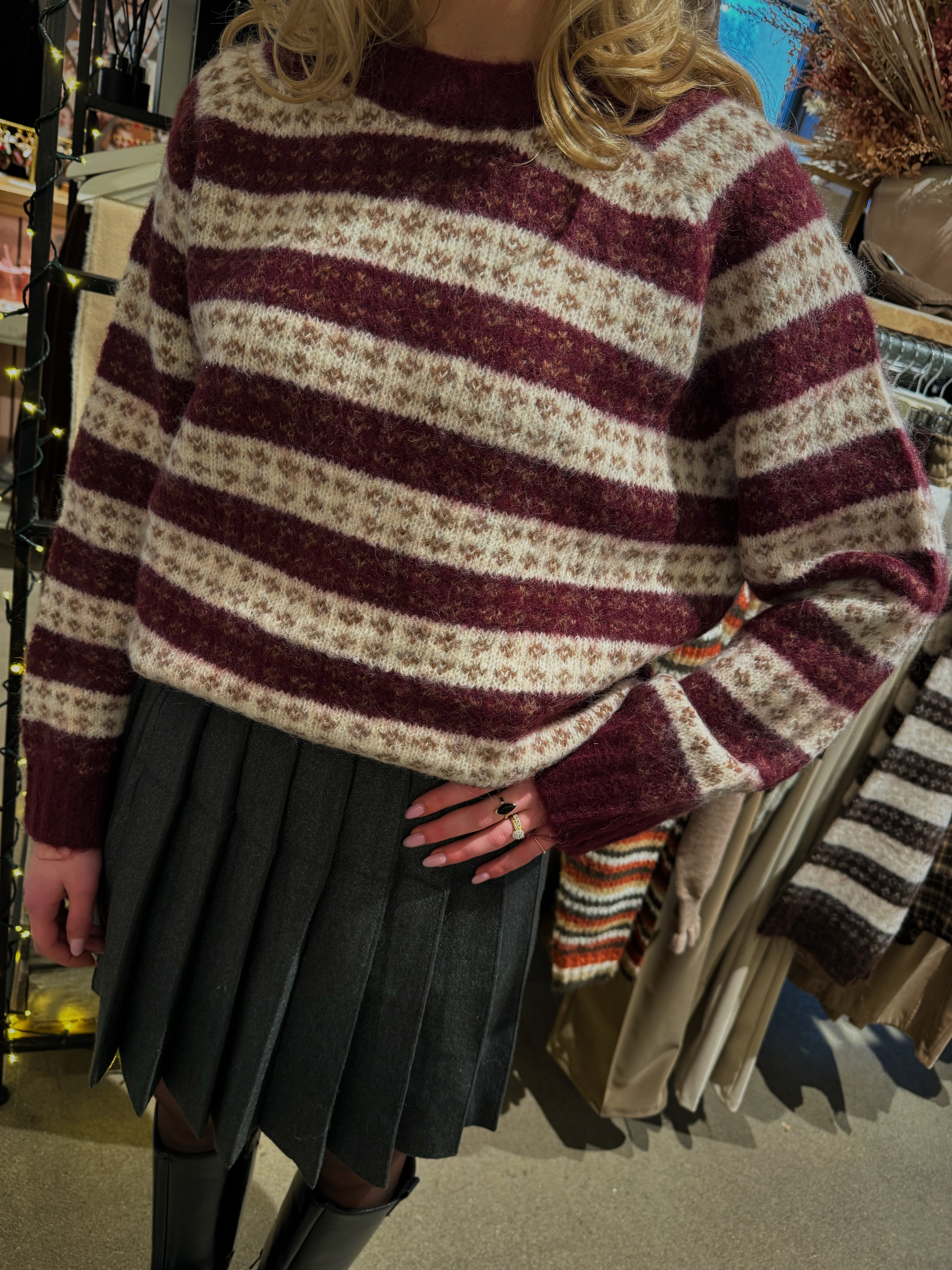 Lola Cozy Knit - Burgundy